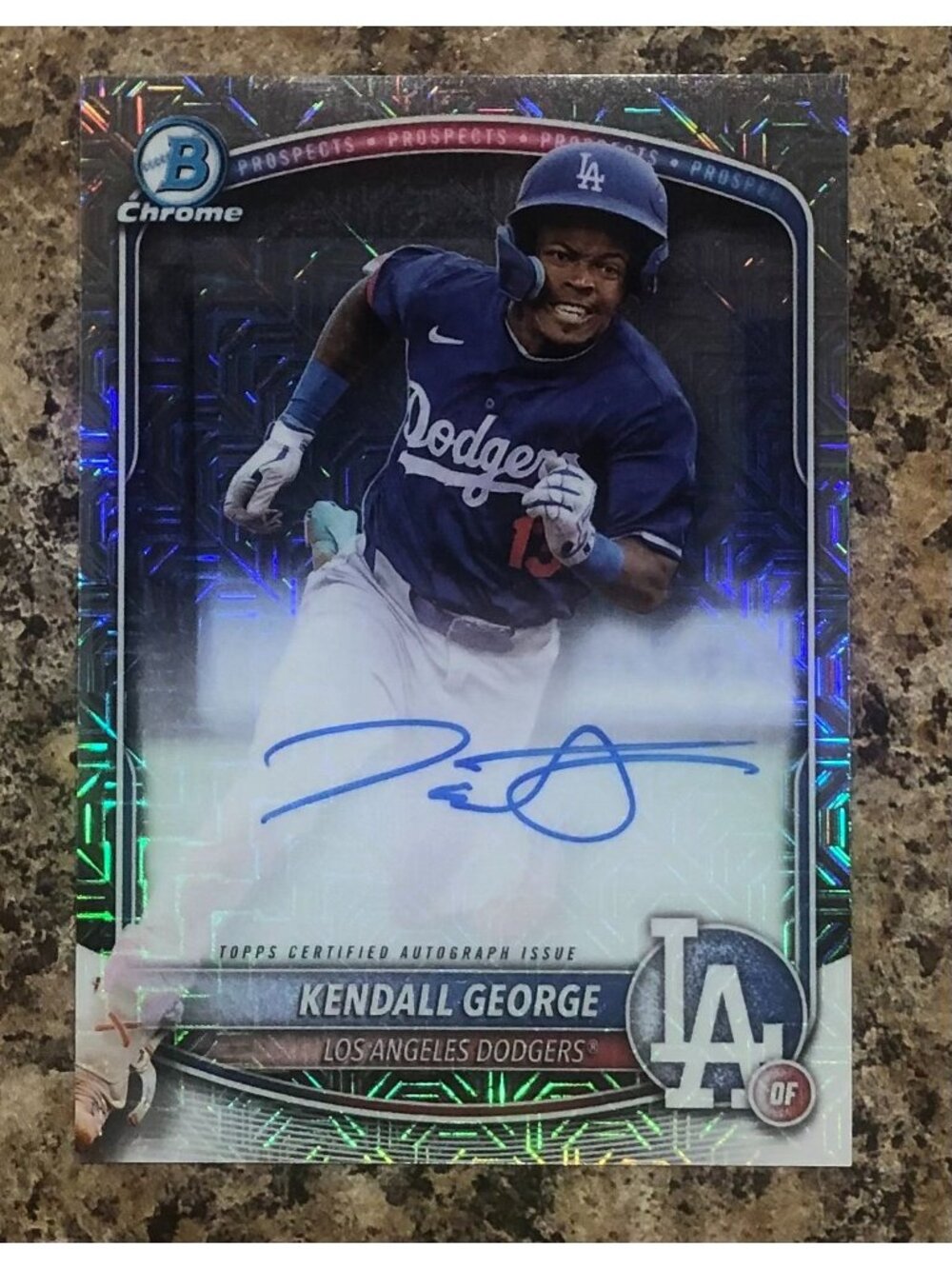 2025 Bowman Chrome Kendall George Mega Box Mojo Refractor Auto RC #BMA-KG